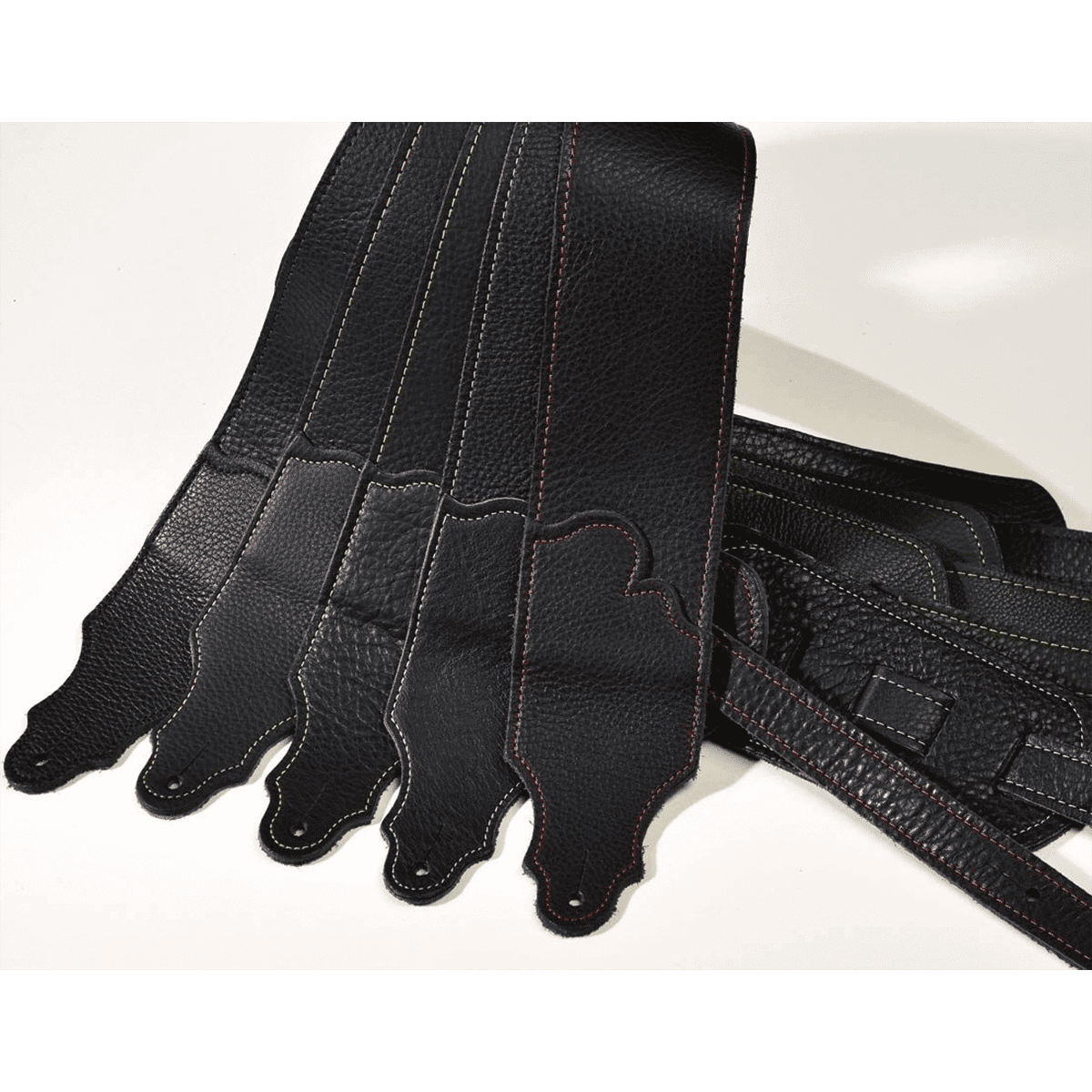 Franklin Original 3&quot; Black Glove Leather with Red Stitching