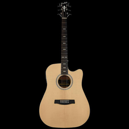 Hagstrom Siljan II Series Dreadnought AC/EL Guitar with Cutaway in Natural - GIG Guitars