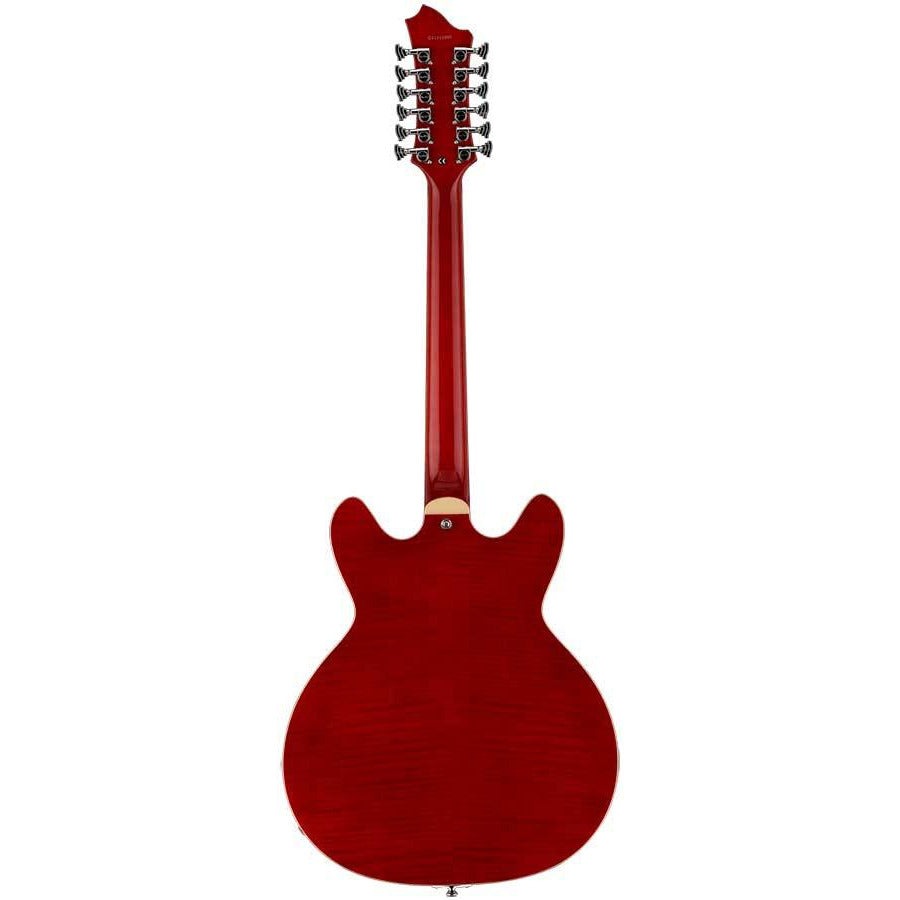 Hagstrom Viking Deluxe 12 String Semi-Hollow Guitar in Wild Cherry Transparent Gloss