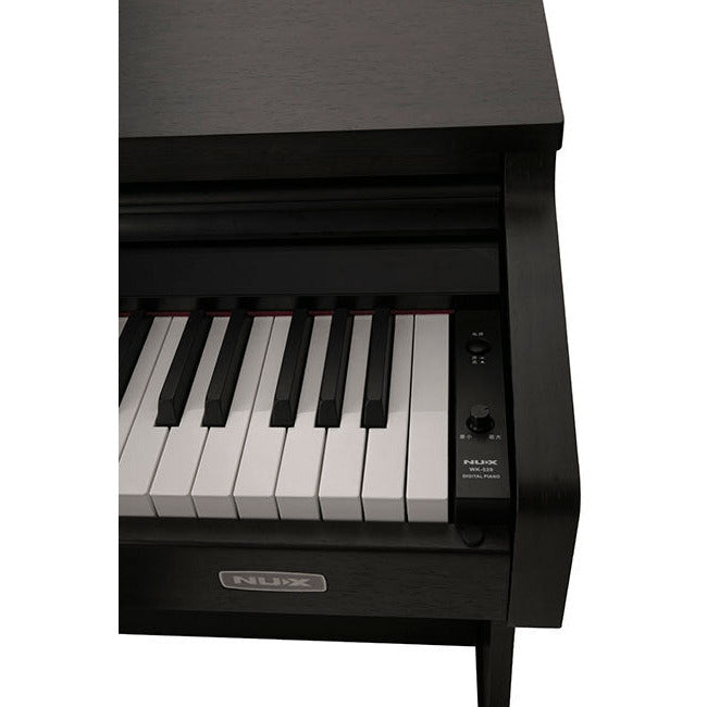 NU-X WK520 Upright 88-Key Digital Piano with Slide-Top in Dark Wood Finish