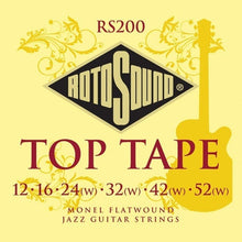 Rotosound RS200 Top Tape Monel Flatwound Jazz 12-52 Rotosound 