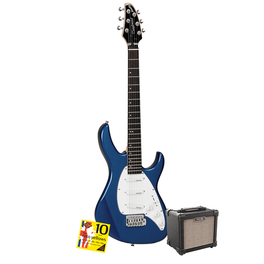 Tanglewood Baretta Blue Gloss Electric Guitar with Aroma 10W Black Amp & Bonus R10 strings TE2BLBK-P