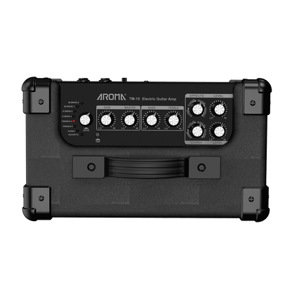 Aroma TM15BK 15W Black Electric Guitar Rechargeable Amplifier - GIG Guitars