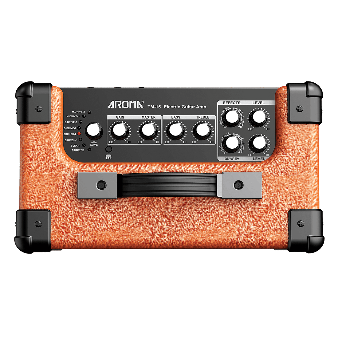 Aroma TM15OR 15W Orange Electric Guitar Rechargeable Amplifier - GIG Guitars