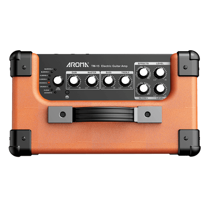 Aroma TM15OR 15W Orange Electric Guitar Rechargeable Amplifier - GIG Guitars