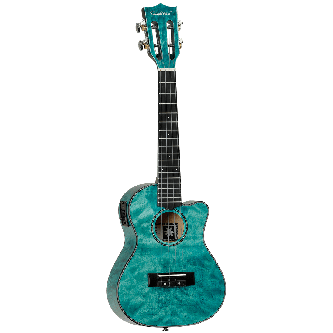 Tanglewood TWT23E Tiare Concert Tahitian Coral Gloss Quilted Maple Cutaway Ukulele w/Pick Up - GIG Guitars