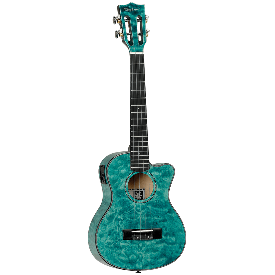 Tanglewood TWT24E Tiare Tenor Tahitian Coral Gloss Quilted Maple Cutaway Ukulele w/Pick Up - GIG Guitars