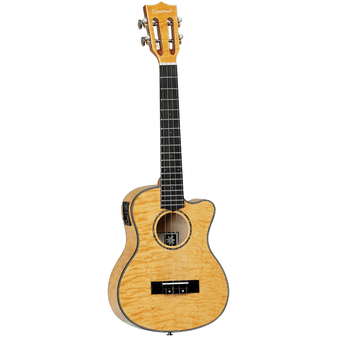 Tanglewood TWT30E Tiare Tenor Tennessee Honey Gloss Quilted Maple Cutaway Ukulele w/Pick Up - GIG Guitars